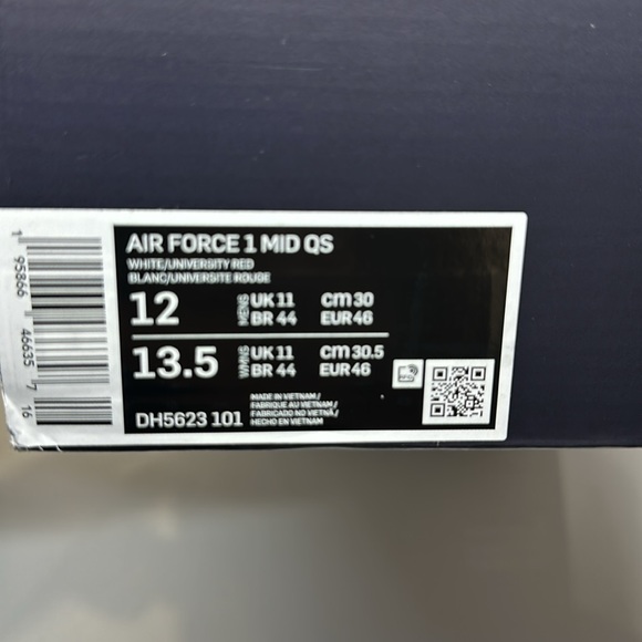 NIKE Air Force 1 MID QS men’s high to sneakers / size 12 - Picture 10 of 13